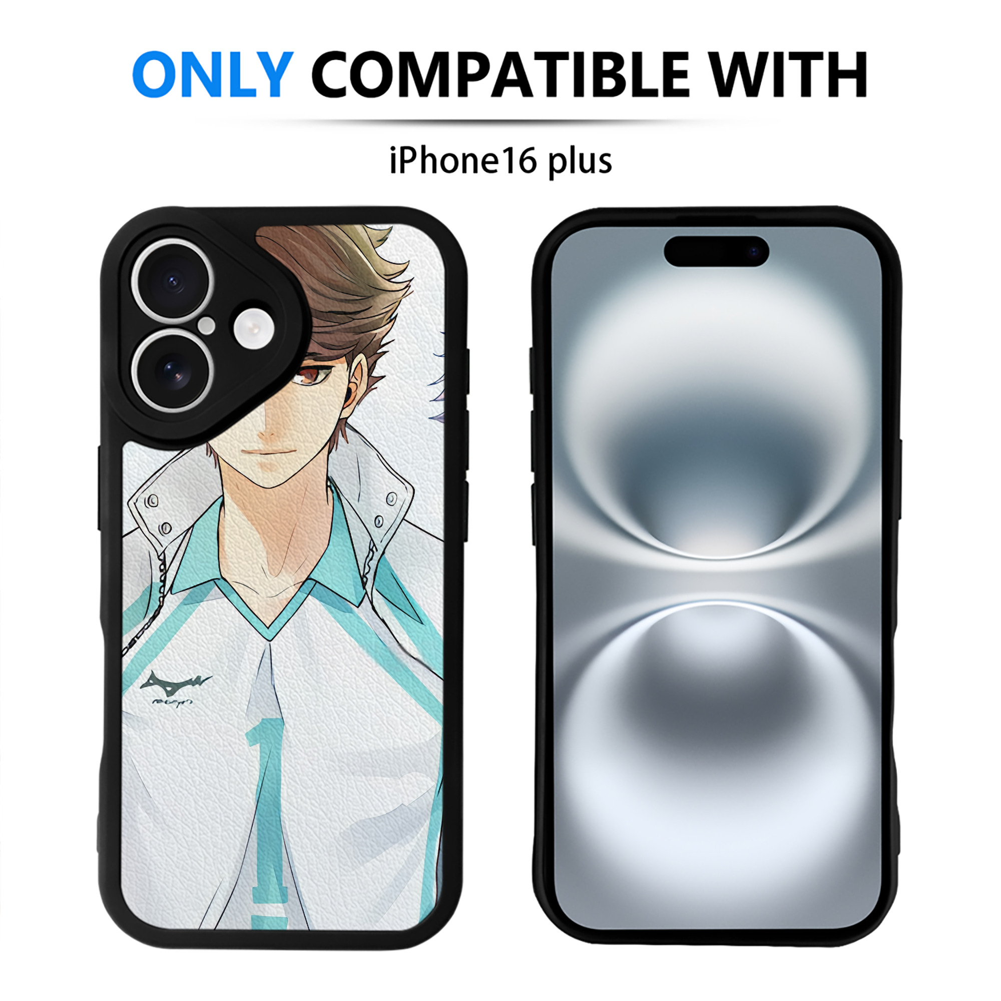 （画像用） ハイキュー!! Haikyu!! 【iPhone 16シリーズ対応】シリコンスマホケース（レザー調） 材質：シリコン